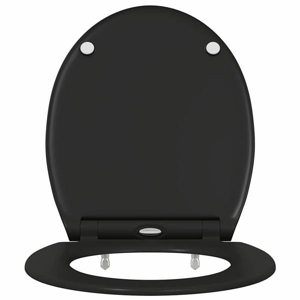 Grote foto vidaxl toiletzitting zwart 45 5 x 37 5 x 3 8 cm duroplast doe het zelf en verbouw sanitair