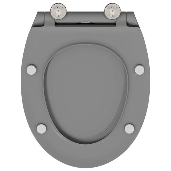 Grote foto vidaxl toiletzitting grijs 45 5 x 37 5 x 3 8 cm duroplast doe het zelf en verbouw sanitair