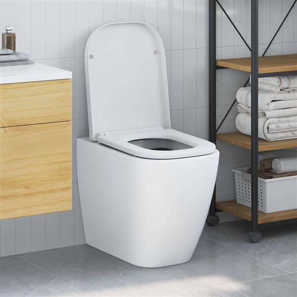 Grote foto vidaxl toiletzitting wit 44 5 x 35 x 3 6 cm duroplast doe het zelf en verbouw sanitair