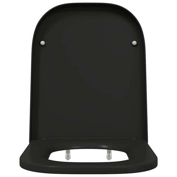 Grote foto vidaxl toiletzitting zwart 44 5 x 35 x 3 6 cm duroplast doe het zelf en verbouw sanitair