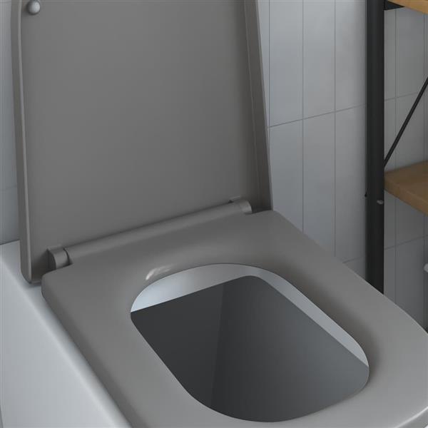 Grote foto vidaxl toiletzitting grijs 44 5 x 35 x 3 6 cm duroplast doe het zelf en verbouw sanitair