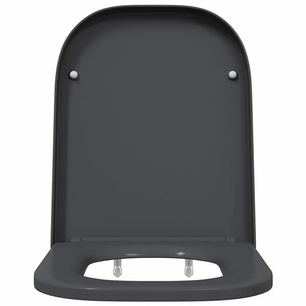 Grote foto vidaxl toiletzitting antraciet 44 5 x 35 x 3 6 cm duroplast doe het zelf en verbouw sanitair