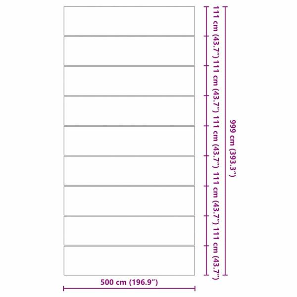 Grote foto vidaxl zwembad grondzeil zwart 999 x 500 cm polyester geotextiel tuin en terras zwembaden toebehoren