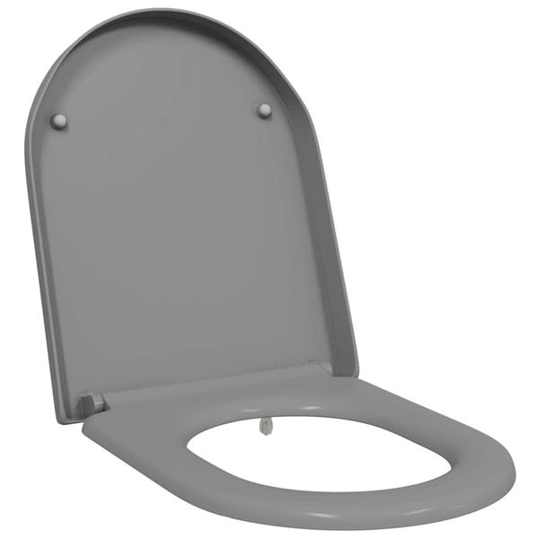 Grote foto vidaxl toiletzitting grijs 46 2 x 36 x 4 3 cm duroplast doe het zelf en verbouw sanitair