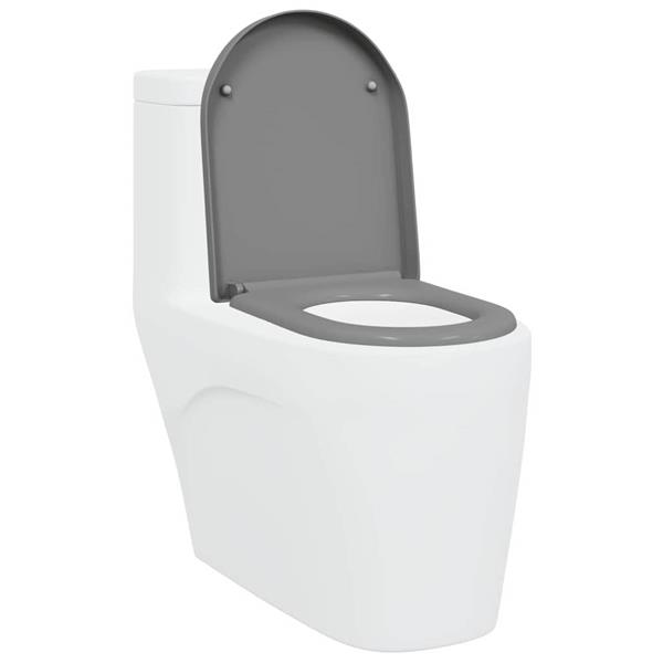 Grote foto vidaxl toiletzitting grijs 46 2 x 36 x 4 3 cm duroplast doe het zelf en verbouw sanitair