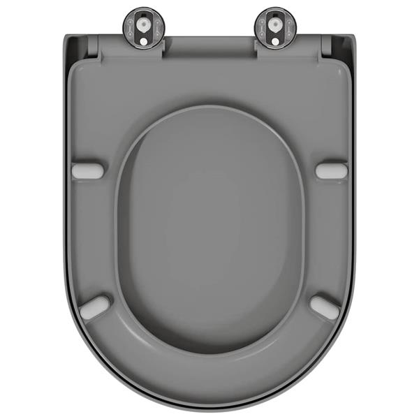 Grote foto vidaxl toiletzitting grijs 46 2 x 36 x 4 3 cm duroplast doe het zelf en verbouw sanitair