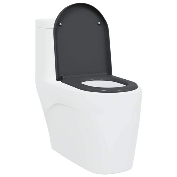 Grote foto vidaxl toiletzitting antraciet 46 2 x 36 x 4 3 cm duroplast doe het zelf en verbouw sanitair