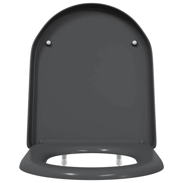 Grote foto vidaxl toiletzitting antraciet 46 2 x 36 x 4 3 cm duroplast doe het zelf en verbouw sanitair