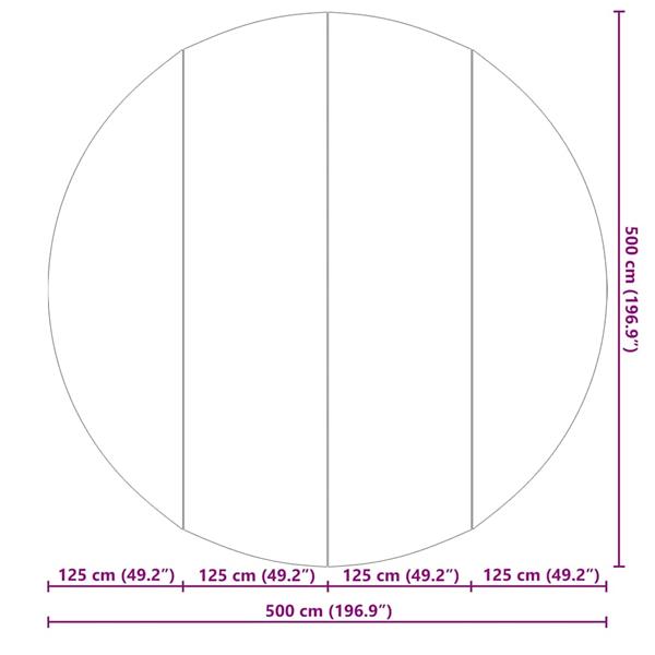 Grote foto vidaxl zwembad grondzeil zwart 500 cm polyester geotextiel tuin en terras zwembaden toebehoren