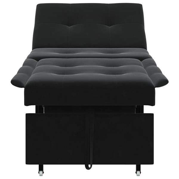 Grote foto vidaxl slaapbank zwart 67 x 194 x 38 cm fluweel huis en inrichting bankstellen