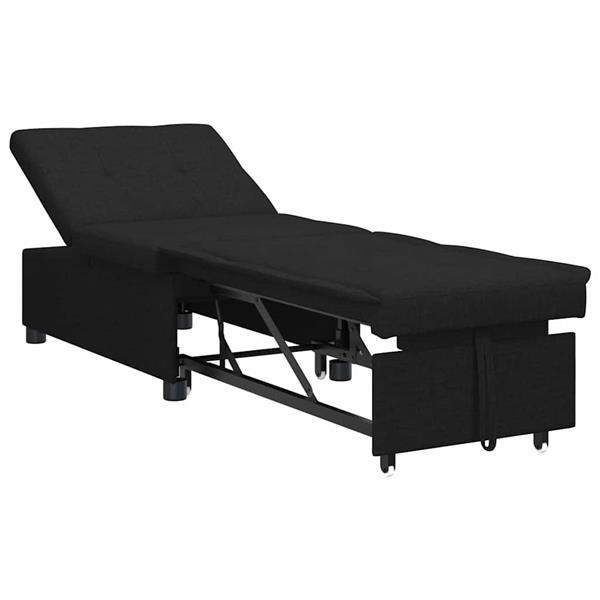 Grote foto vidaxl sofa bed zwart 194 x 67 x 37 cm stof huis en inrichting bankstellen