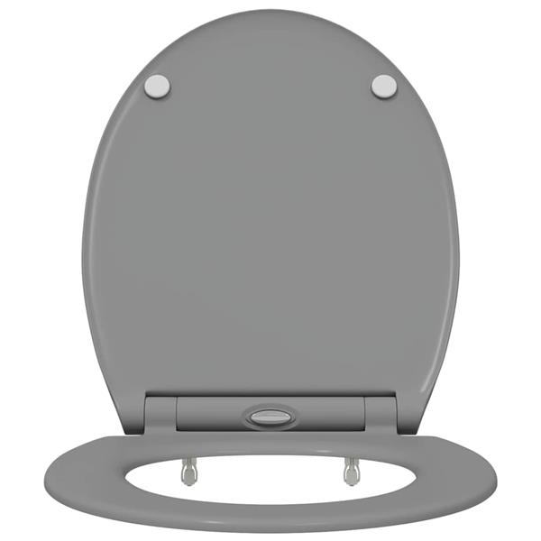 Grote foto vidaxl toiletzitting grijs 45 5 x 37 5 x 3 8 cm duroplast doe het zelf en verbouw sanitair
