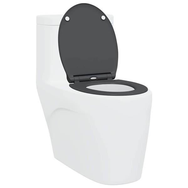 Grote foto vidaxl toiletzitting antraciet 45 5 x 37 5 x 3 8 cm duroplast doe het zelf en verbouw sanitair