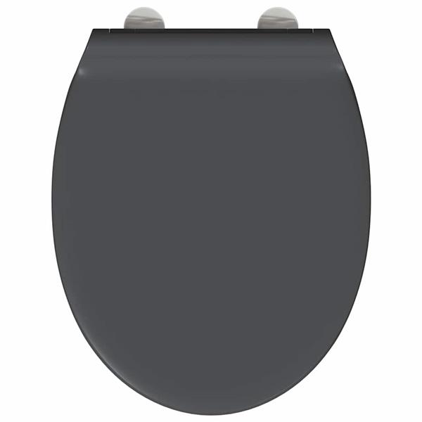 Grote foto vidaxl toiletzitting antraciet 45 5 x 37 5 x 3 8 cm duroplast doe het zelf en verbouw sanitair