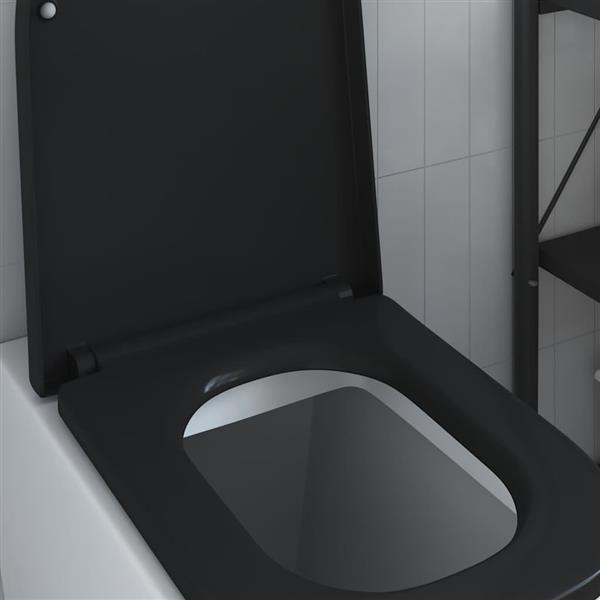 Grote foto vidaxl toiletzitting zwart 44 5 x 35 x 3 6 cm duroplast doe het zelf en verbouw sanitair
