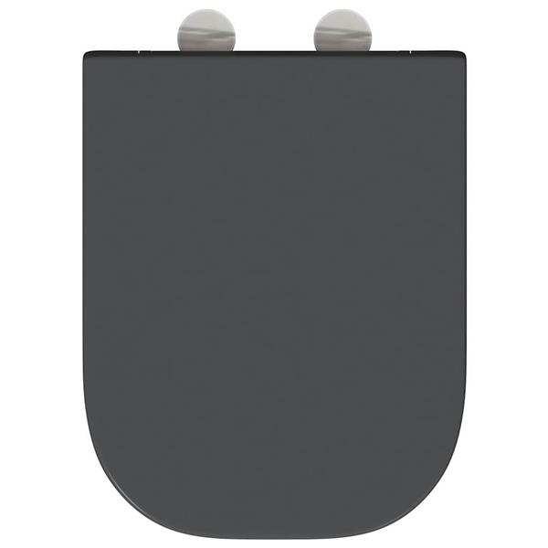 Grote foto vidaxl toiletzitting antraciet 44 5 x 35 x 3 6 cm duroplast doe het zelf en verbouw sanitair