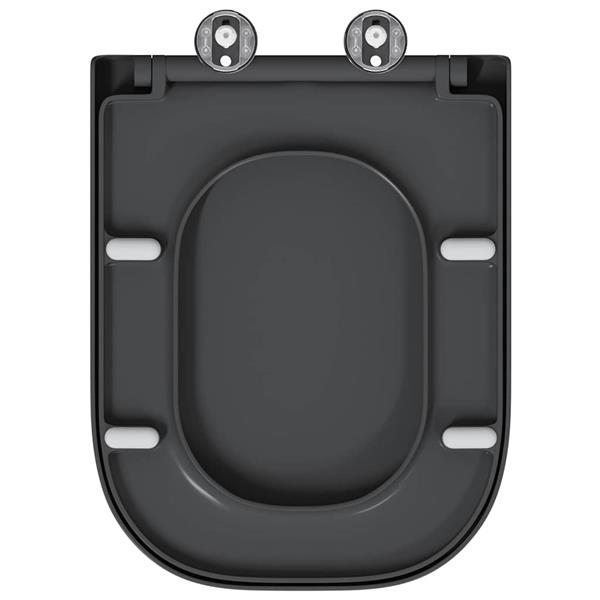 Grote foto vidaxl toiletzitting antraciet 44 5 x 35 x 3 6 cm duroplast doe het zelf en verbouw sanitair