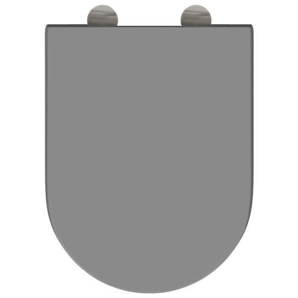 Grote foto vidaxl toiletzitting grijs 46 2 x 36 x 4 3 cm duroplast doe het zelf en verbouw sanitair