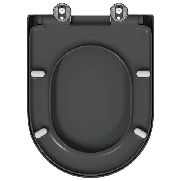 Grote foto vidaxl toiletzitting antraciet 46 2 x 36 x 4 3 cm duroplast doe het zelf en verbouw sanitair