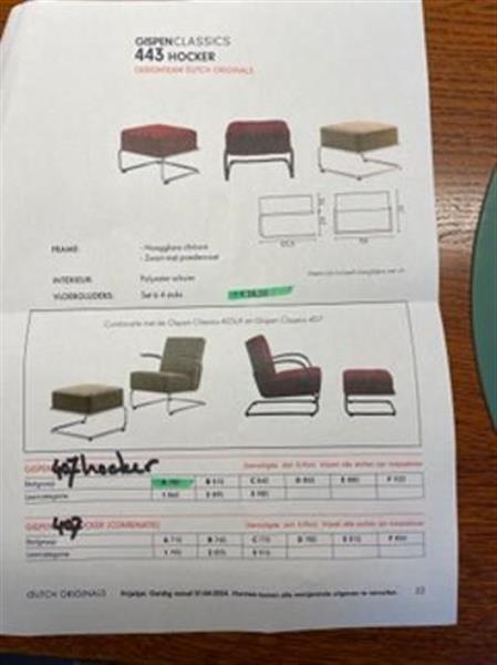 Grote foto gispen design stoel met hocker top design. antiek en kunst stoelen en banken