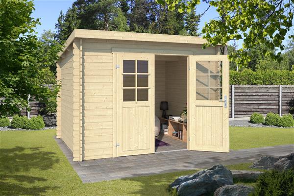 Grote foto blokhut nadia 275x230 onbehandeld vuren tuin en terras tuinhuisjes en blokhutten