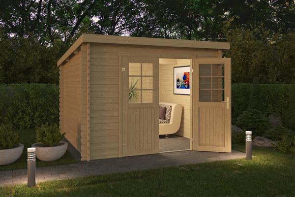 Grote foto blokhut nadia 275x230 onbehandeld vuren tuin en terras tuinhuisjes en blokhutten