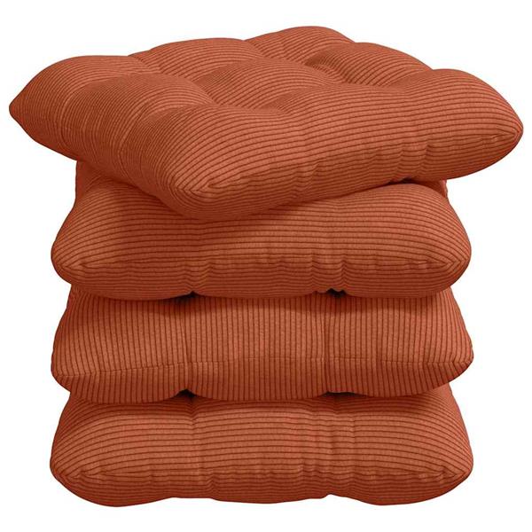 Grote foto vidaxl zitkussens 4 pcs rood oranje 45 x 45 cm katoen stof huis en inrichting woningdecoratie
