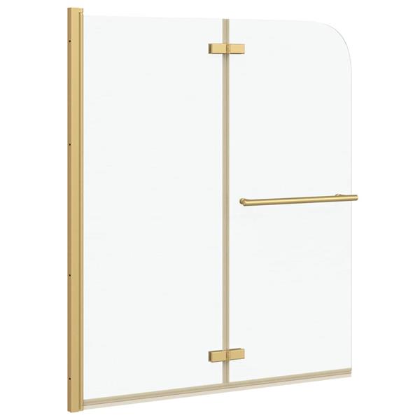 Grote foto vidaxl douche omhulsel goud 120 x 140 cm esg glas en aluminium doe het zelf en verbouw sanitair