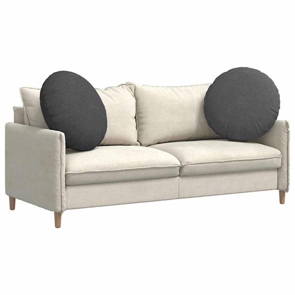 Grote foto vidaxl zitkussens 2 pcs donkergrijs 80 cm katoen stof huis en inrichting woningdecoratie