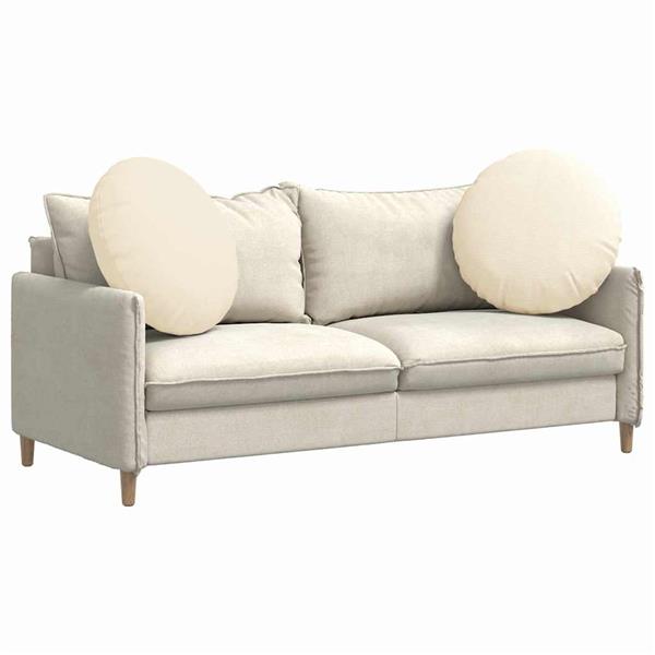 Grote foto vidaxl zitkussens 2 pcs cr me 60 cm katoen stof huis en inrichting woningdecoratie