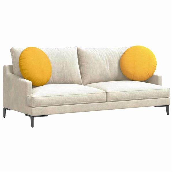 Grote foto vidaxl zitkussens 2 pcs lichtgeel 50 cm katoen stof huis en inrichting woningdecoratie