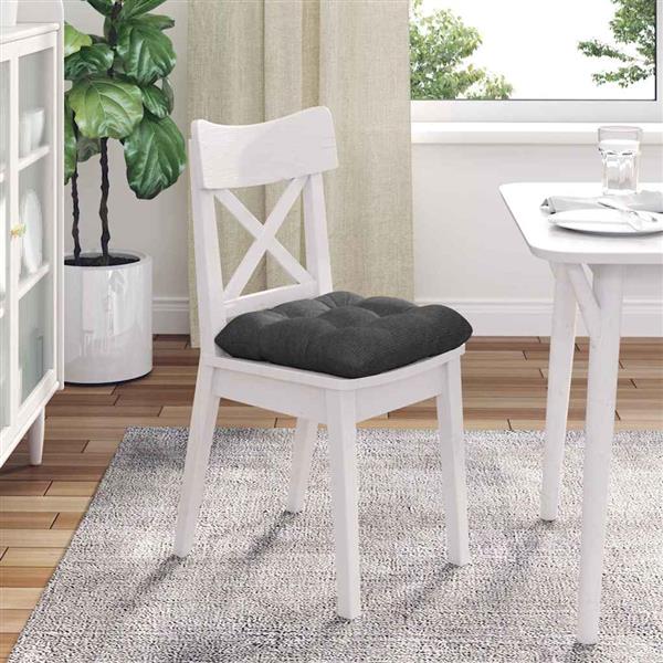 Grote foto vidaxl zitkussens 4 pcs donkergrijs 40 x 40 cm katoen stof huis en inrichting woningdecoratie