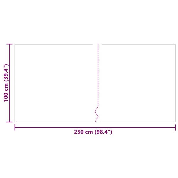 Grote foto vidaxl tapijt loper lichtgrijs 100 x 250 cm stof huis en inrichting vloerbedekking en kleden