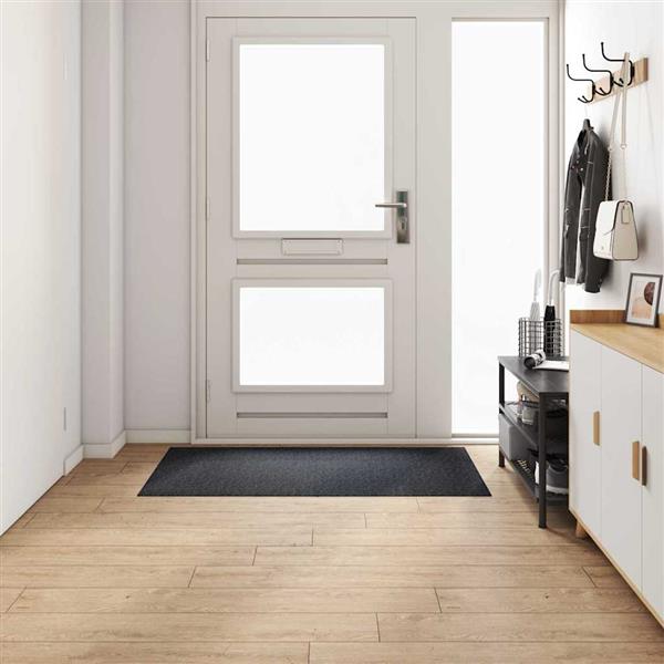 Grote foto vidaxl tapijt loper antraciet 80 x 150 cm stof huis en inrichting vloerbedekking en kleden