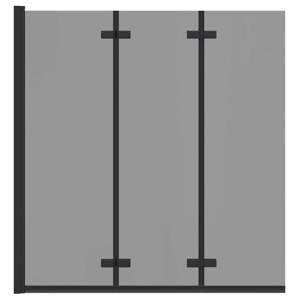 Grote foto vidaxl douche omhulsel zwart 130 x 138 cm esg glas en aluminium doe het zelf en verbouw sanitair