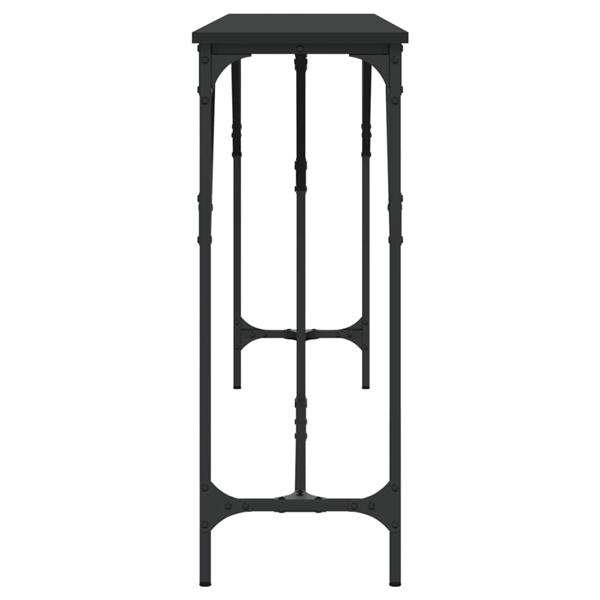 Grote foto vidaxl wandtafel 200x29x75 cm bewerkt hout zwart huis en inrichting eettafels