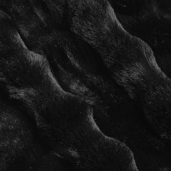 Grote foto vidaxl neppels konijnenbont deken 4 pcs zwart 220 x 240 cm polyester huis en inrichting bedden