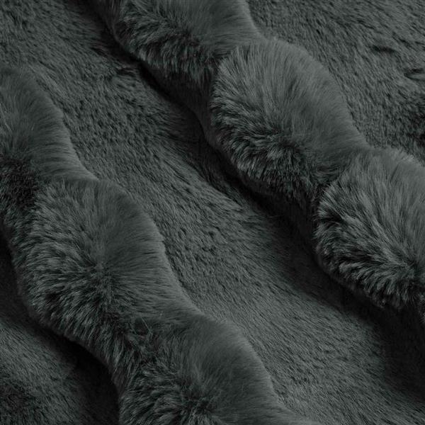 Grote foto vidaxl neppels konijnenbont deken 4 pcs donkergrijs 150 x 220 cm huis en inrichting bedden