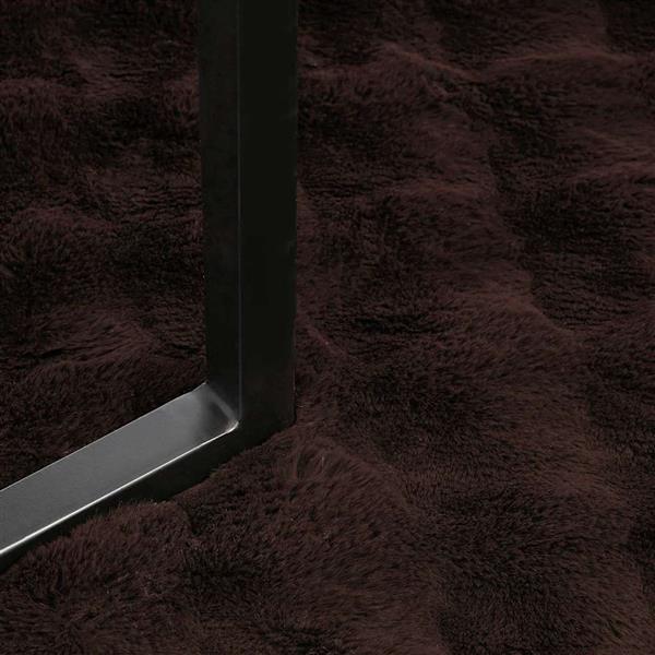 Grote foto vidaxl neppels konijnenbont deken 4 pcs kameel 220 x 240 cm polyester huis en inrichting bedden