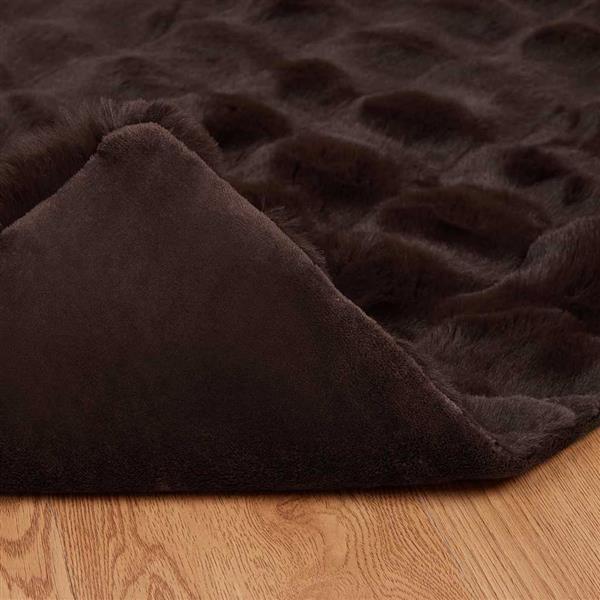 Grote foto vidaxl neppels konijnenbont deken 4 pcs kameel 220 x 240 cm polyester huis en inrichting bedden