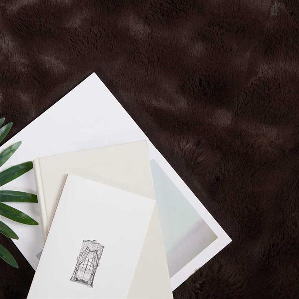 Grote foto vidaxl neppels konijnenbont deken 4 pcs kameel 150 x 220 cm polyester huis en inrichting bedden