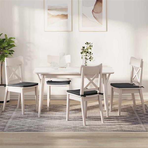 Grote foto vidaxl zitkussens 4 pcs donkergrijs 40 x 40 x 3 cm katoen stof huis en inrichting woningdecoratie