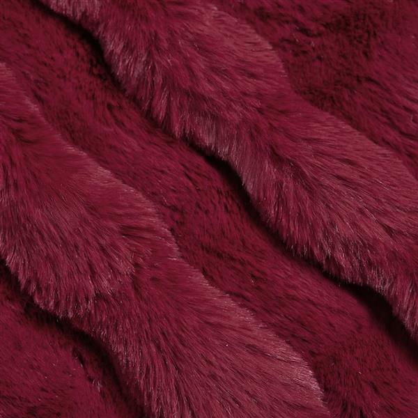 Grote foto vidaxl neppels konijnenbont deken 4 pcs bordeaux rood 150 x 220 cm huis en inrichting bedden