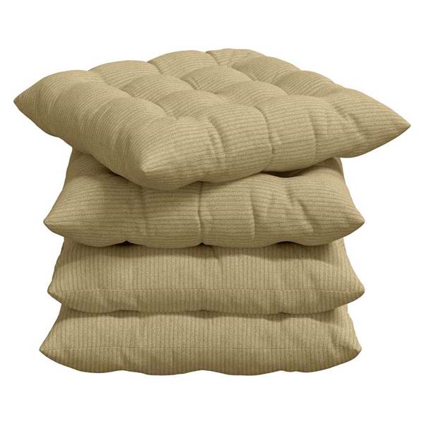 Grote foto vidaxl zitkussens 4 pcs grijs groen 40 x 40 x 6 cm katoen stof huis en inrichting woningdecoratie