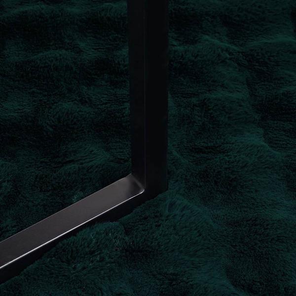 Grote foto vidaxl neppels konijnenbont deken 4 pcs donkergroen 220 x 240 cm huis en inrichting bedden