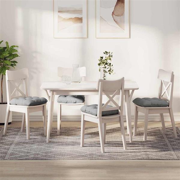 Grote foto vidaxl zitkussens 4 pcs wolkengrijs 45 x 45 x 12 cm stof huis en inrichting woningdecoratie