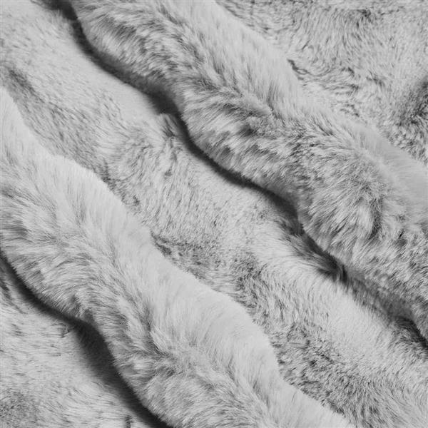 Grote foto vidaxl neppels konijnenbont deken 4 pcs grijs 150 x 220 cm polyester huis en inrichting bedden