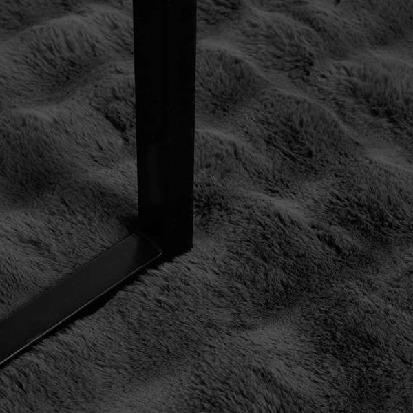 Grote foto vidaxl neppels konijnenbont deken 4 pcs donkergrijs 150 x 220 cm huis en inrichting bedden