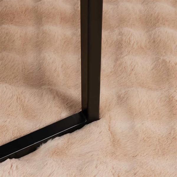 Grote foto vidaxl neppels konijnenbont deken 4 pcs beige 220 x 240 cm polyester huis en inrichting bedden