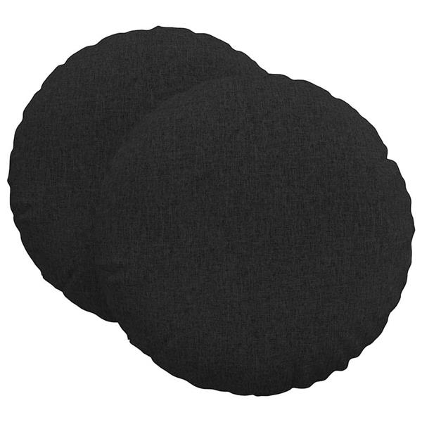 Grote foto vidaxl zitkussens 2 pcs zwart 80 x 29 cm stof huis en inrichting woningdecoratie